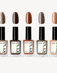LENA Breathable & Water-Permeable Halal Nail Polish Bundle - A Brown For Every Outfit