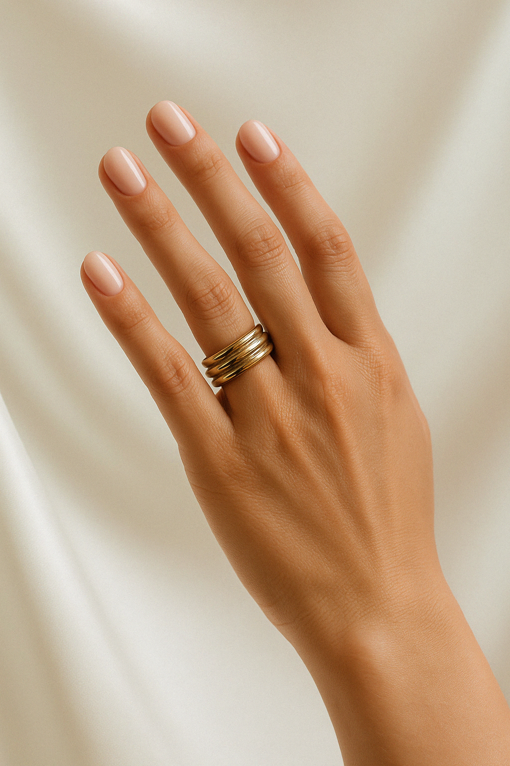 Muslim women showing breathable halal nail polish nude soap nails trend