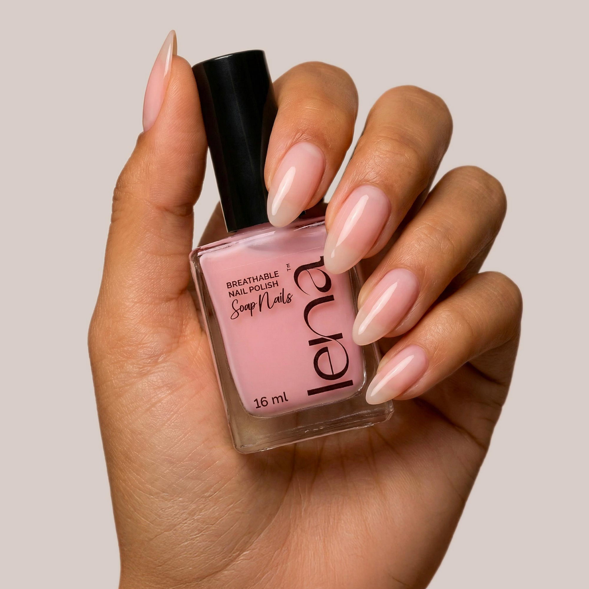 LENA Soap Nails – Breathable &amp; Water-Permeable Halal Nail Polish - Pink Before You Speak - SN08