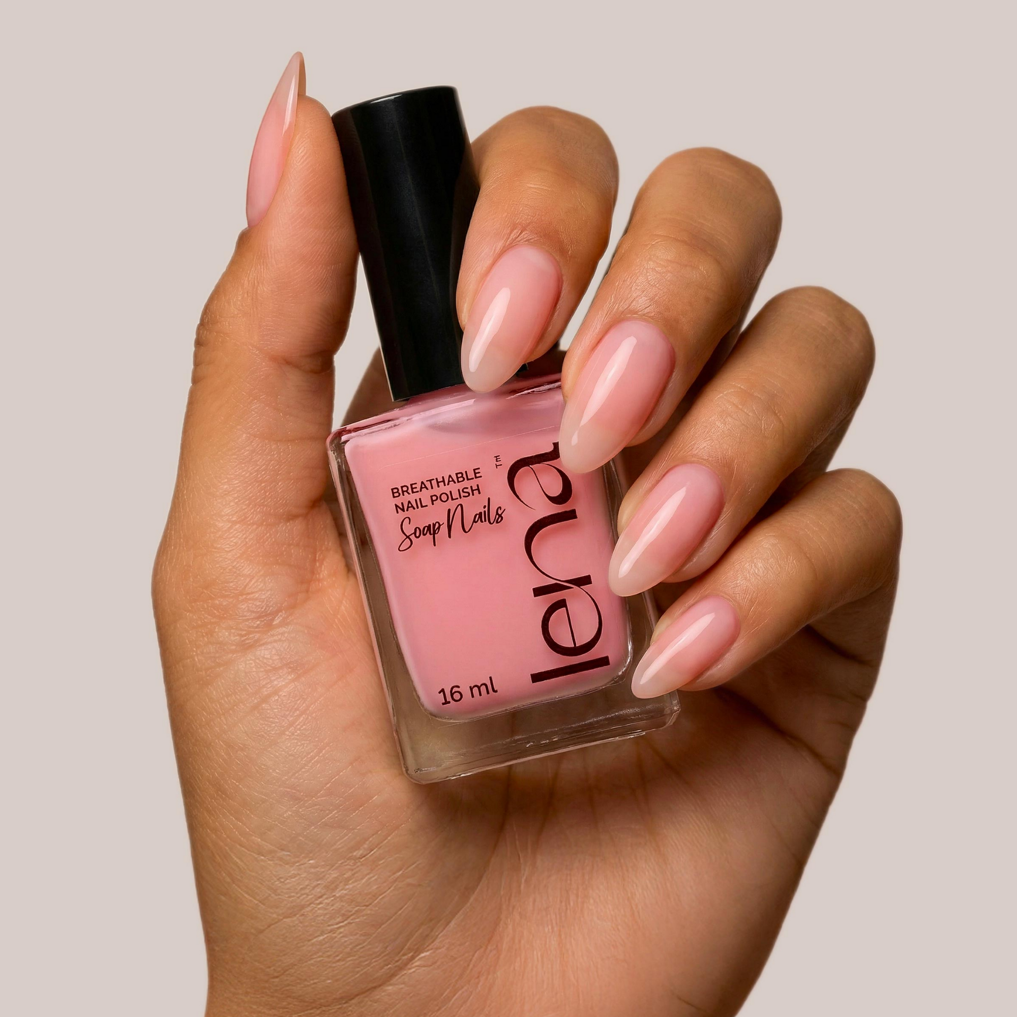 LENA Soap Nails – Breathable &amp; Water-Permeable Halal Nail Polish - Pink-ing of You - SN09