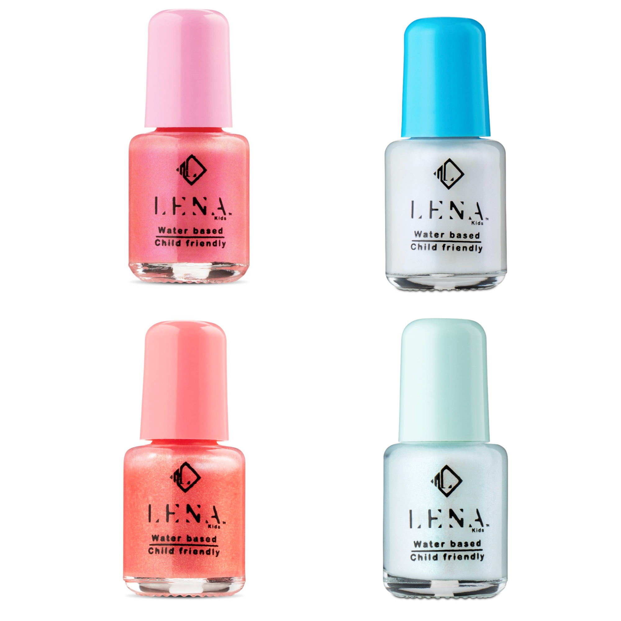 LENA Kids Peel-Off Nail Polish Bundle of 4 Set 03