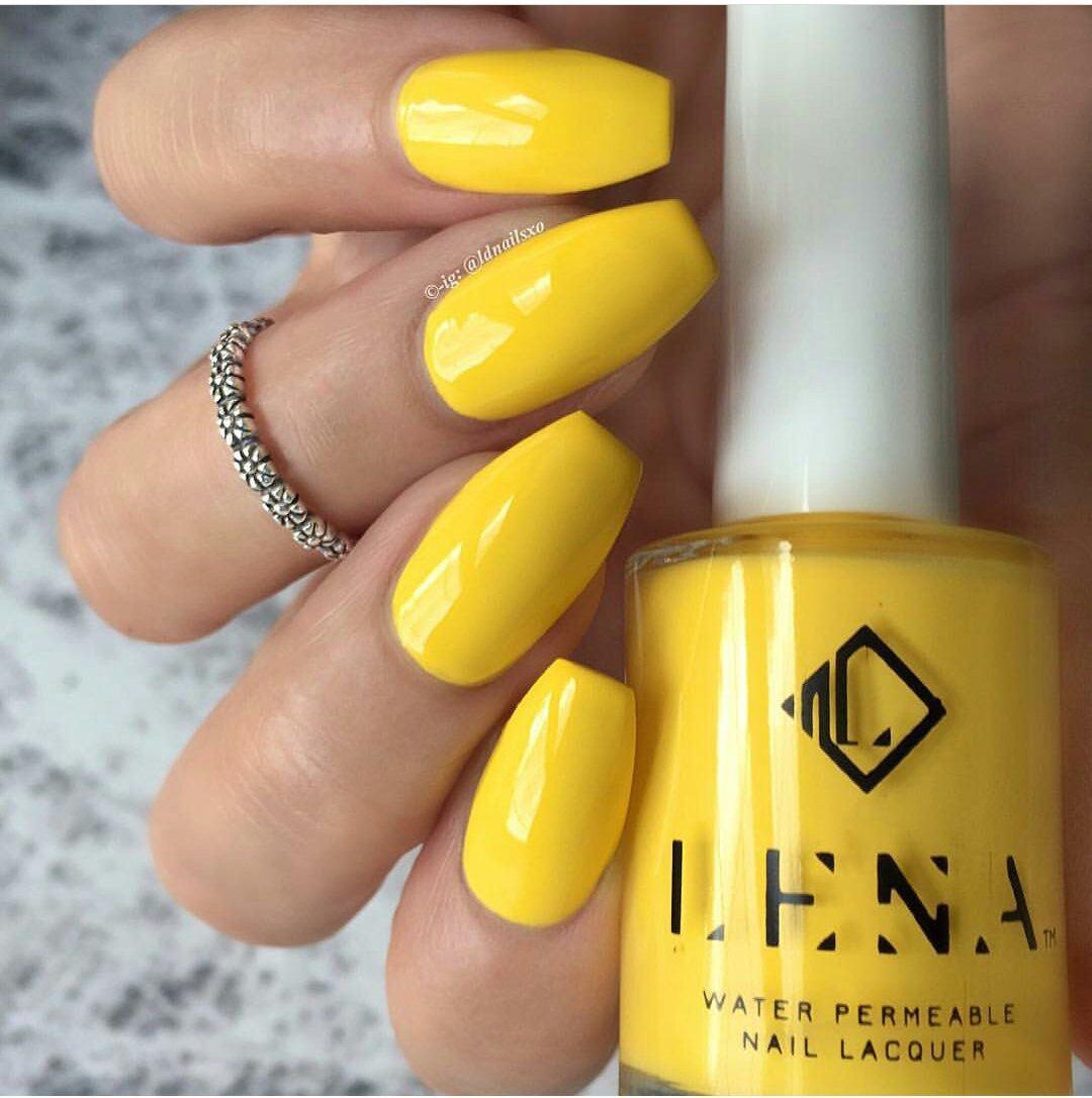 LENA - Breathable Halal Nail Polish - Yellow Blush - LE88 - LENA NAIL POLISH DIRECT