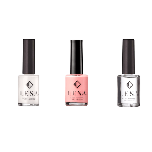French Manicure Set 04 - You & I in Brunei, Precision Tip and Top Coat - LENA NAIL POLISH DIRECT