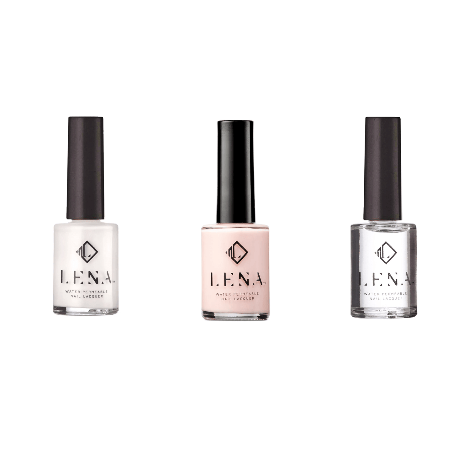 French Manicure Set 01 - Base-ically Perfect, Precision Tip and Top Coat - LENA NAIL POLISH DIRECT